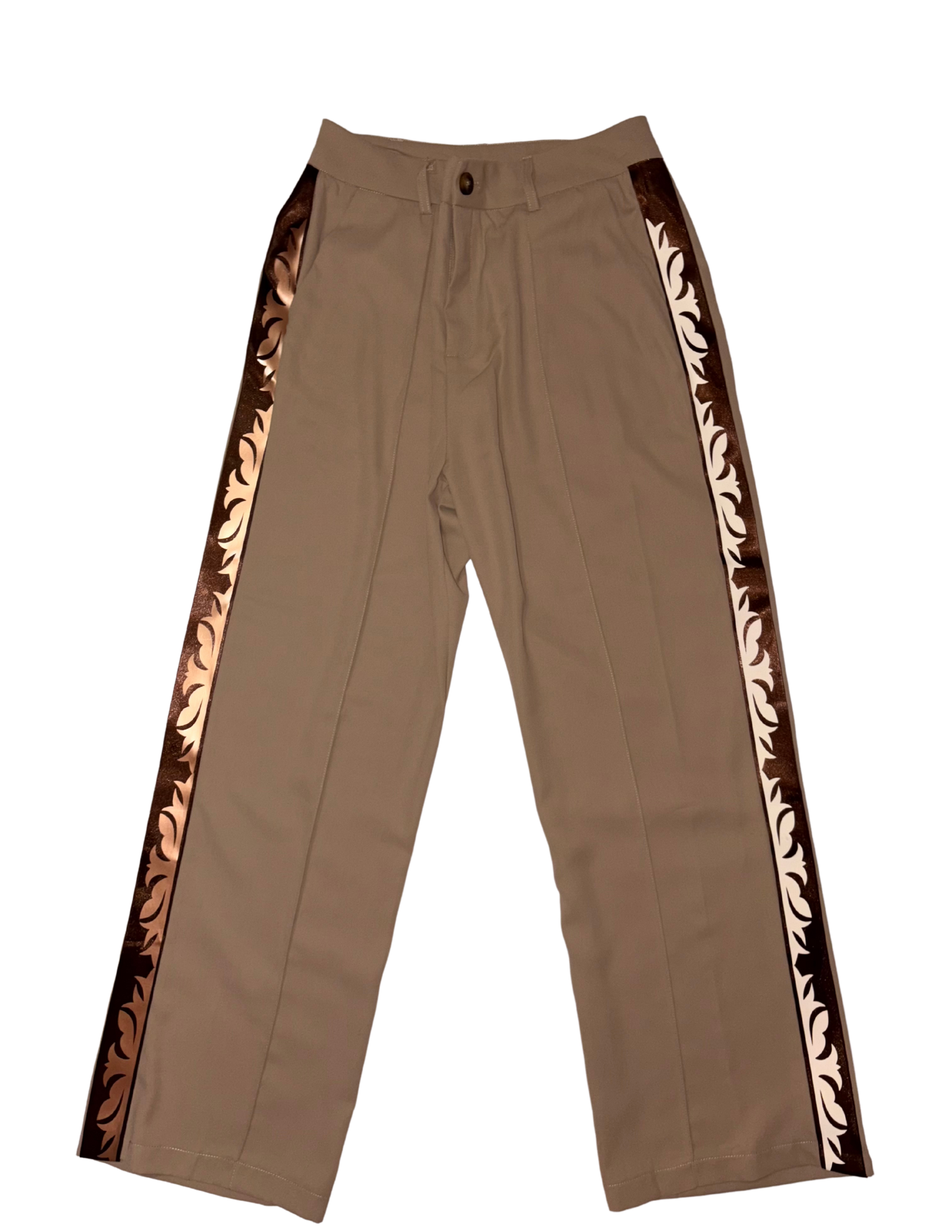 Brown Ribbonwork Slacks