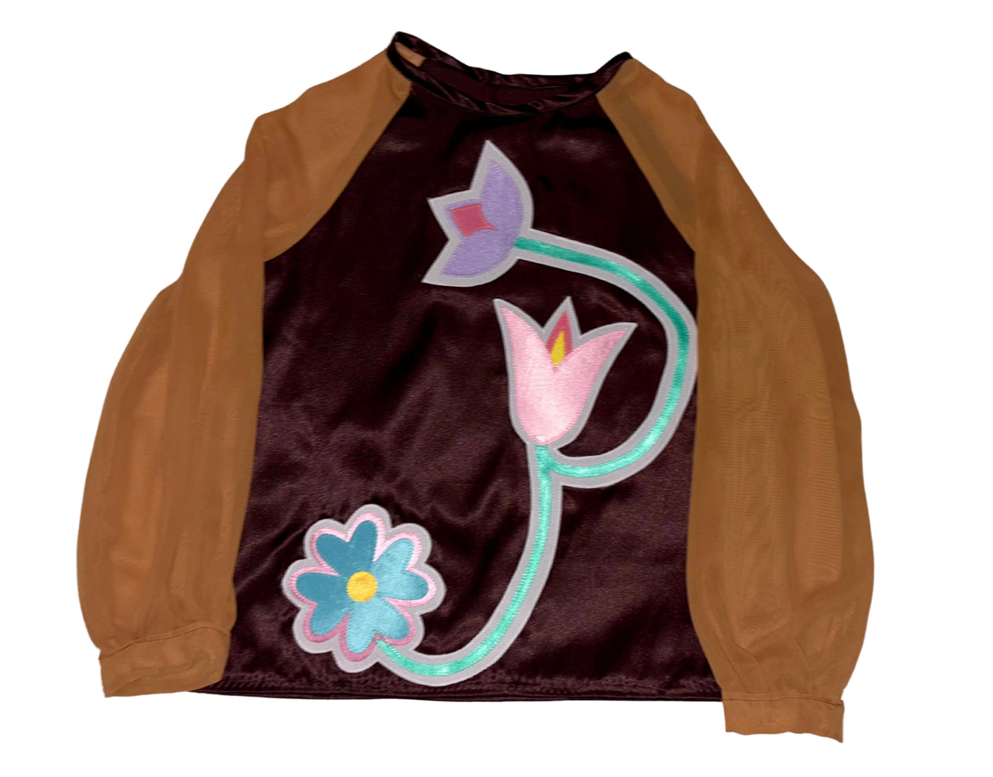 Floral Front Satin Top