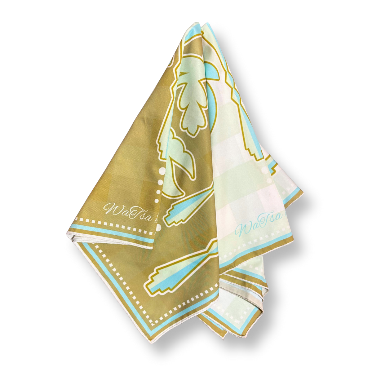 Plaid Ribbonwork Scarf