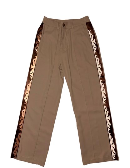 Brown Ribbonwork Slacks