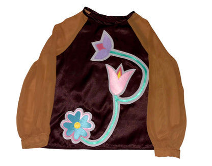 Floral Front Satin Top