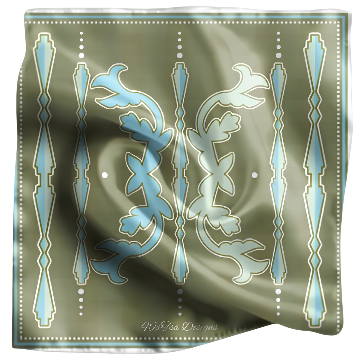 Plaid Ribbonwork Scarf