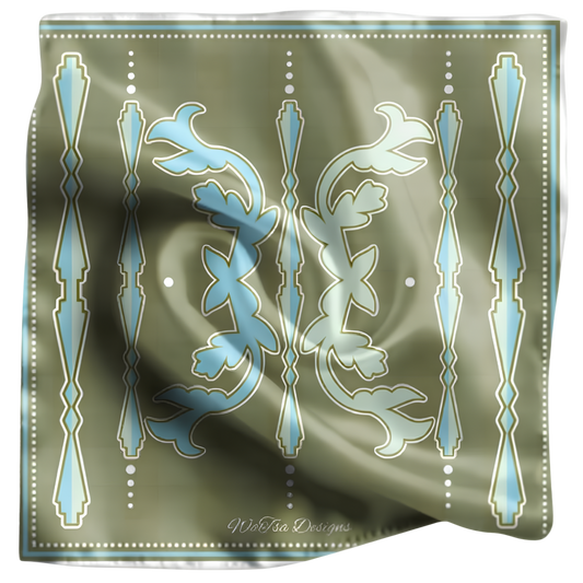 Plaid Ribbonwork Scarf