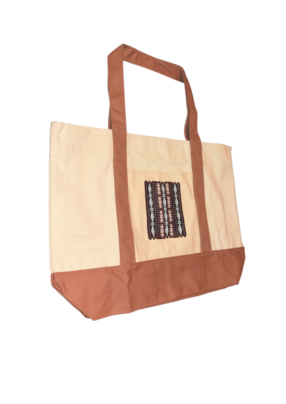 "Stars Ribbonwork" Tote