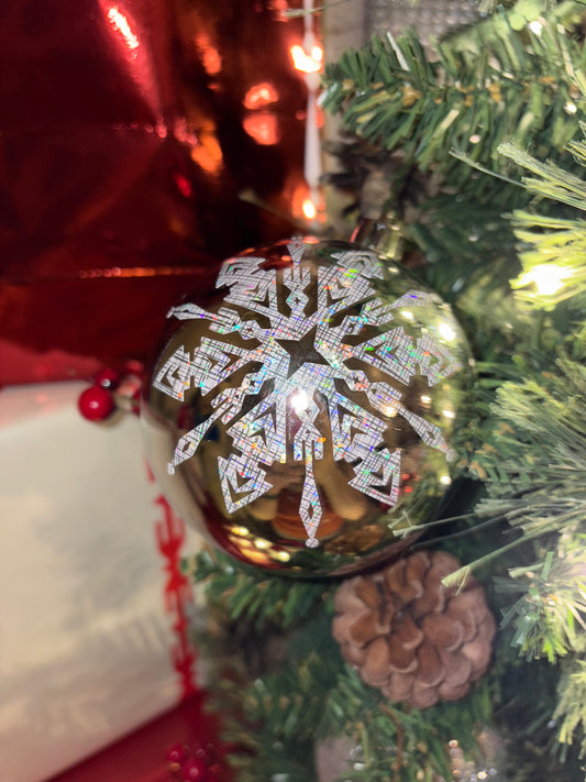 Ribbonwork Snowflake Ornament