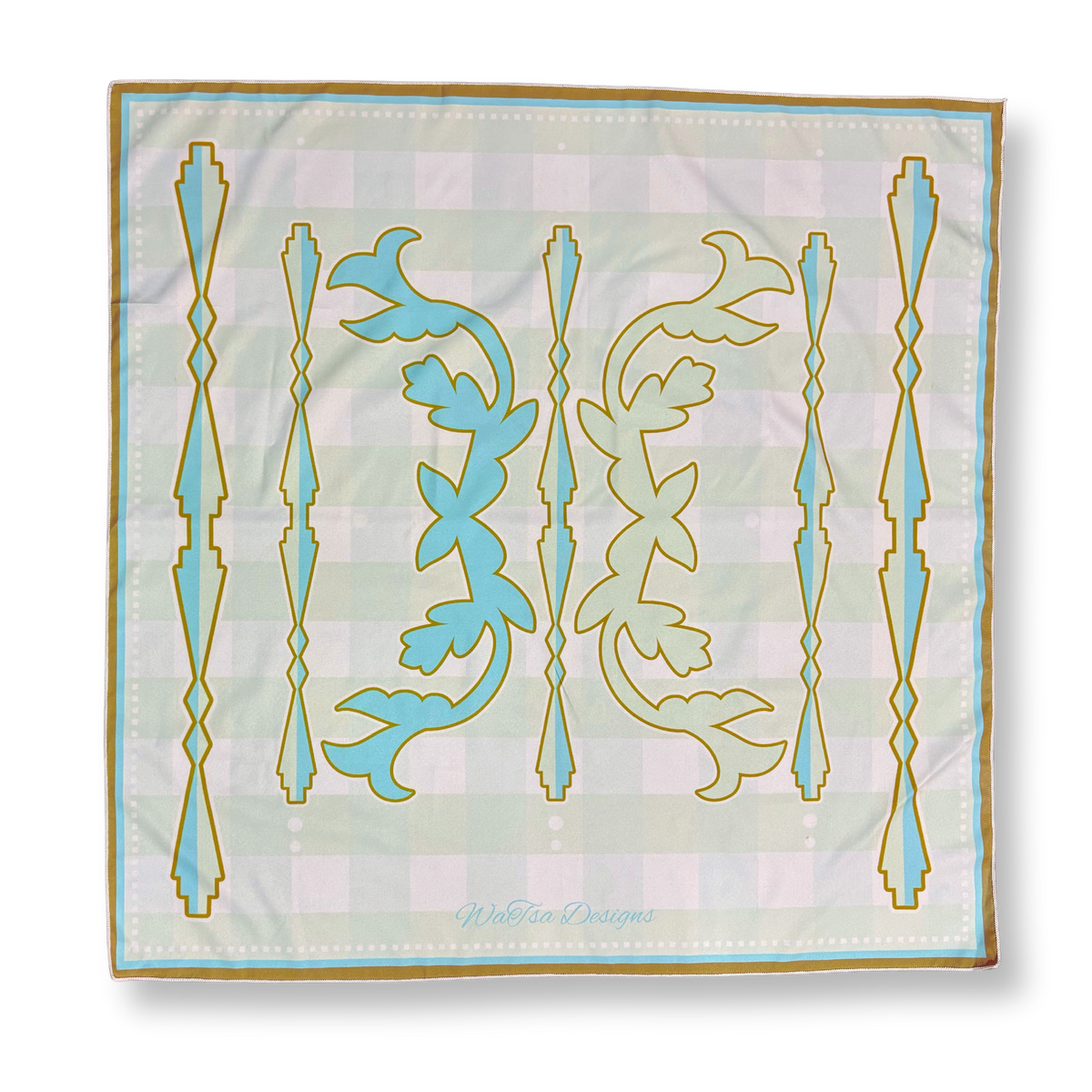 Plaid Ribbonwork Scarf
