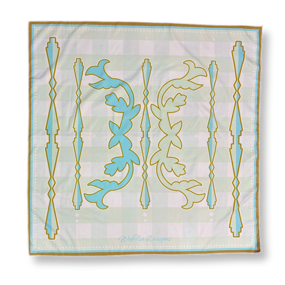 Plaid Ribbonwork Scarf