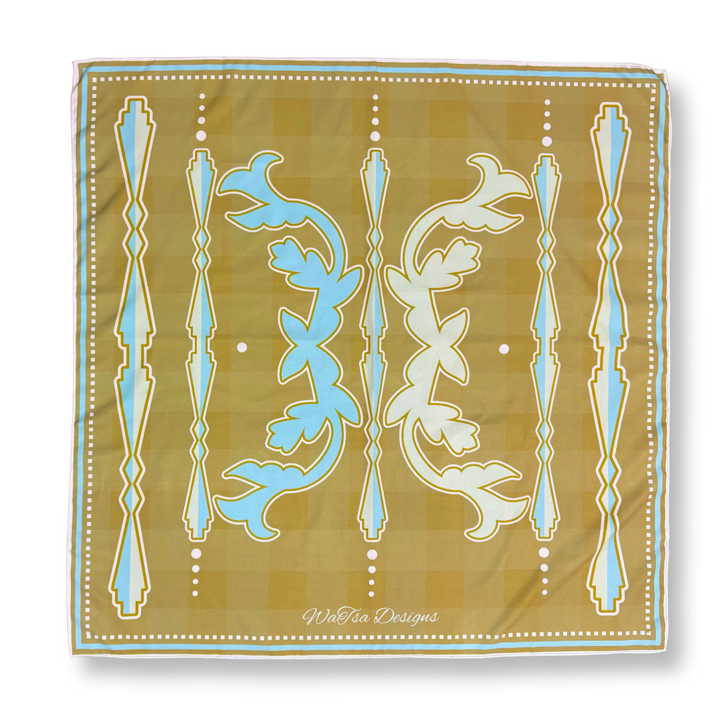 Plaid Ribbonwork Scarf